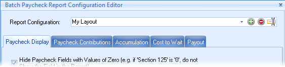 Batch paycheck report editor