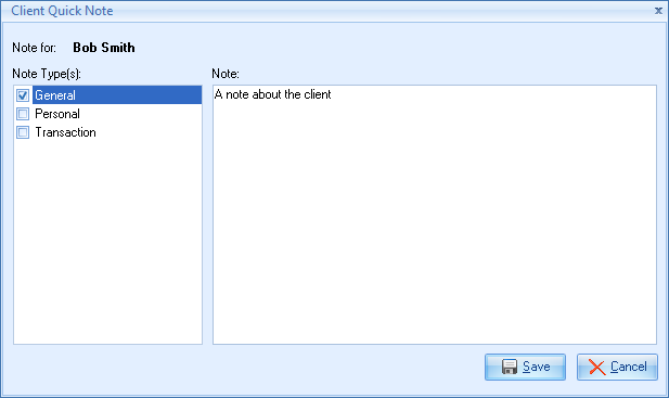 Client Quick Note