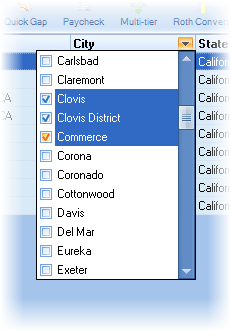 Database filters