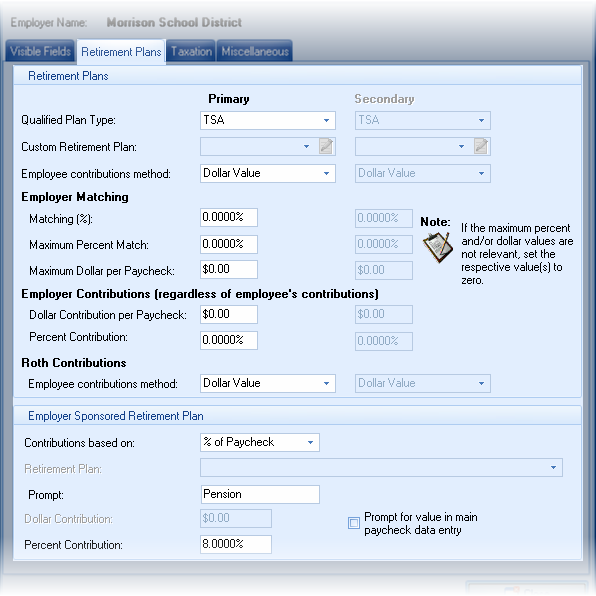 Employer Retirement Plans