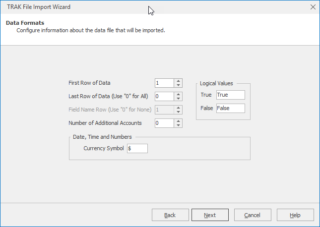 Import Data formats