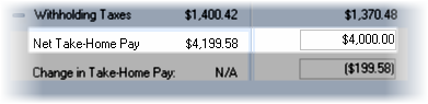 Change Net Pay