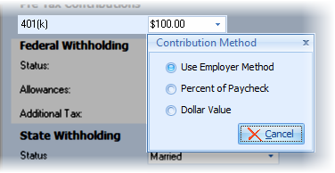 PaycheckTSAContribMethod