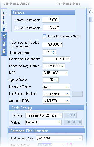 Quick Gap Data Entry