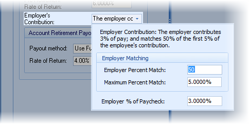 Quick Gap Defined Contribution Retirement Matching