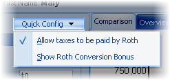 Roth Conversion Options, Roth Conversion Bonus, Taxes Paid by Conversion