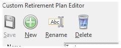 Custom Retirement Plan Menu Bar